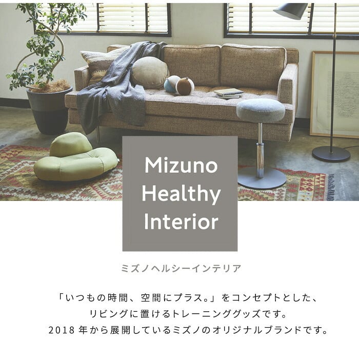 \クーポン配布中/ トレーニング用品 エクササイズ グッズ ミズノ mizuno トランポリン ラパン TRAMPOLINE lapin 体幹 フィットネス 室内用 宅トレ 全身運動 日本製 グレー ブラウン カバー洗濯可 折りたたみ クッション です