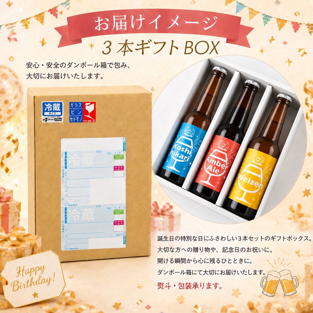 特選 ギフト 贈り物 プレゼント バースデーラベル使用  ビール クラフトビール 世界一 金賞受賞 3本 瓶 330ml  バースデーカード付き　飲み比べ 金賞受賞 スワンレイクビール 飲み比べ