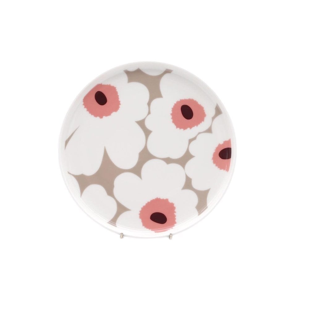 マリメッコ ウニッコ プレート 20cm クレイ/ホワイト/ローズ marimekko UNIKKO 皿 食器 ギフト 耐熱 電子レンジ対応 結婚祝い プレゼント 贈り物