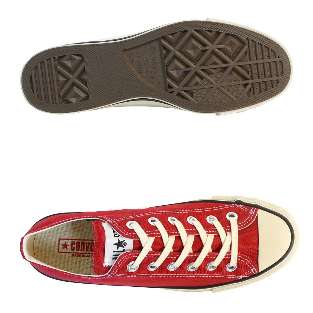 コンバース CONVERSE スニーカー メンズ レディース ローカット キャンバス オールスター J OX クラシックレッド CANVAS ALL STAR J OX 日本製
