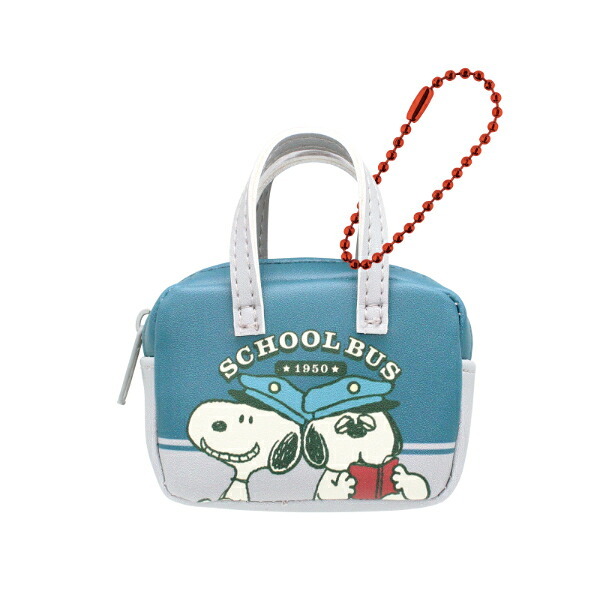 スヌーピー ミニボストンバッグ型ポーチ(きょうだいたち) Preppystyle schoolbus SNOOPY