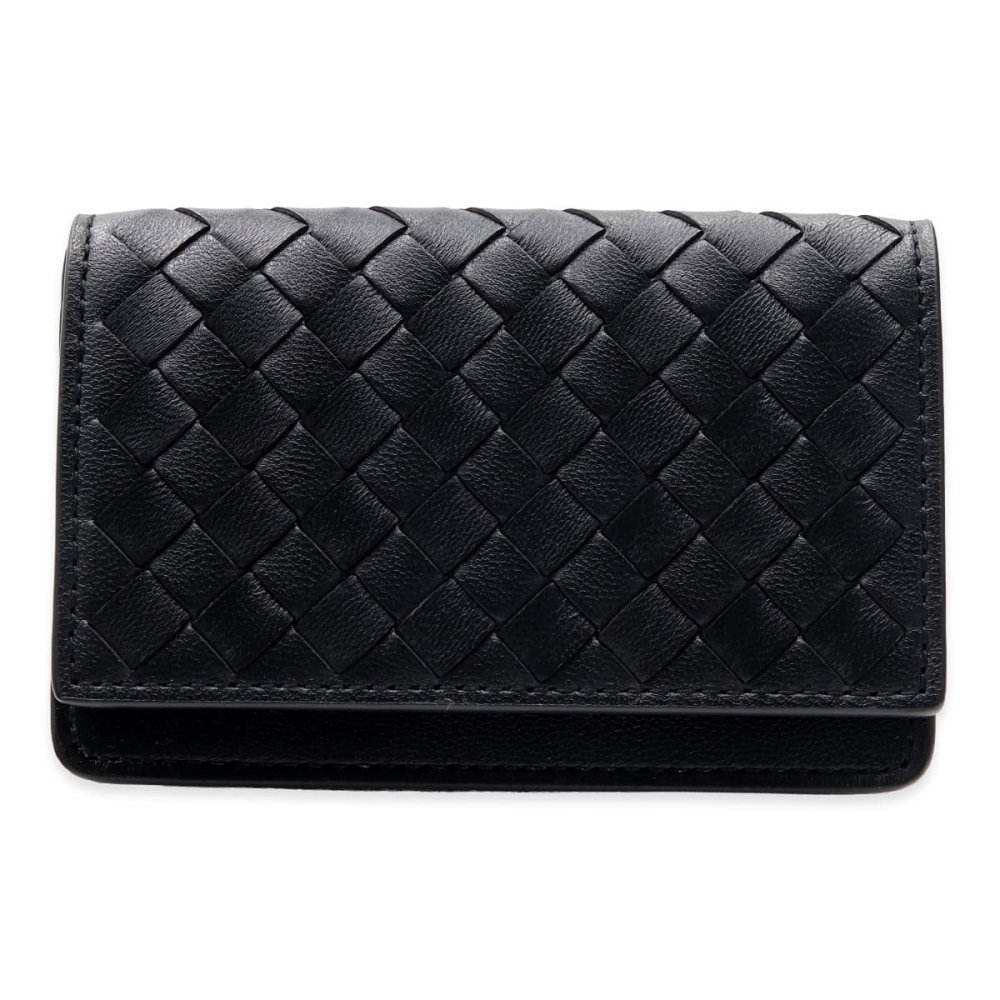 ボッテガヴェネタ 名刺入れ イントレチャート メンズ レディース カードケース BOTTEGA VENETA ブラック 黒 本革 ラムレザー 羊革 ビジネス 名刺ケース カードホルダー 174646 V3UN1 1275