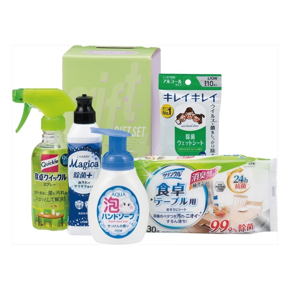 清潔習慣クリーンセット 台所洗剤ほか 詰め合わせ ギフト 計5点入 食器用洗剤 ハンドソープ 生活雑貨セット【北海道・沖縄県・離島 配送不可】