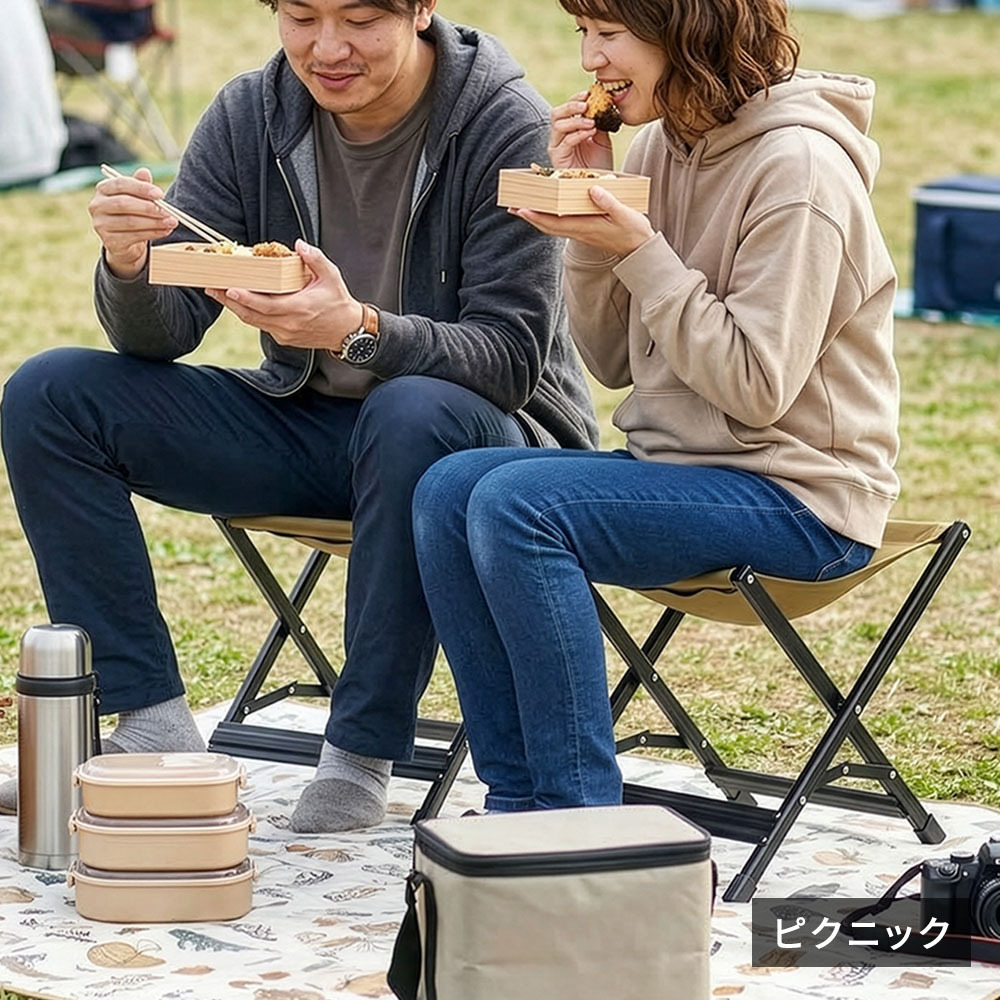 Xスツール 2脚セット STF-CXS-2P キャンプ アウトドア 折りたたみ椅子 チェア 軽量 低い 幅30cm 高さ33cm アルミフレーム コンパクト 足台 オットマン 屋外 室内 簡易 庭 タフ×軽量×コンパクト収納 お庭をもうひとつのリビングに