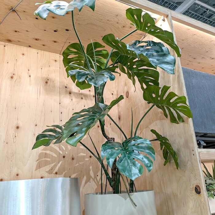 観葉植物 造花 モンステラ BROWN 全高約120cm フェイクグリーン 高級 本物そっくり リアル おしゃれ コンパクト インテリア 人工観葉植物 アーティフィシャルグリーン 南国 オフィス 店舗 開店祝い 室内 リビング 玄関 寝室 風水 フェイク