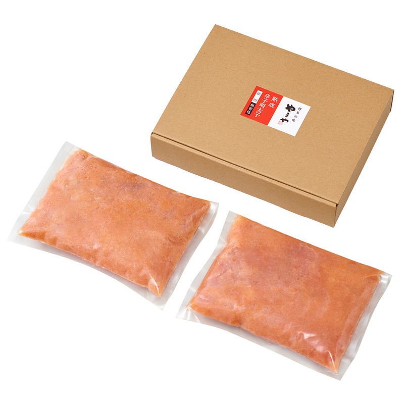 やまや 熟成無着色明太子徳用冷凍500g×2 (33573) [お中元][お歳暮] ※送料無料(北海道・沖縄・離島への配送不可)