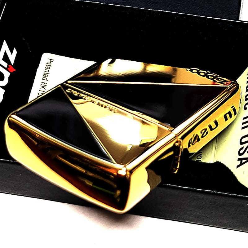 ZIPPO ライター チタン加工 ブラック&ゴールド おしゃれ 金チタンコーティング 彫刻 黒金 かっこいい 高級 メンズ ギフト プレゼント