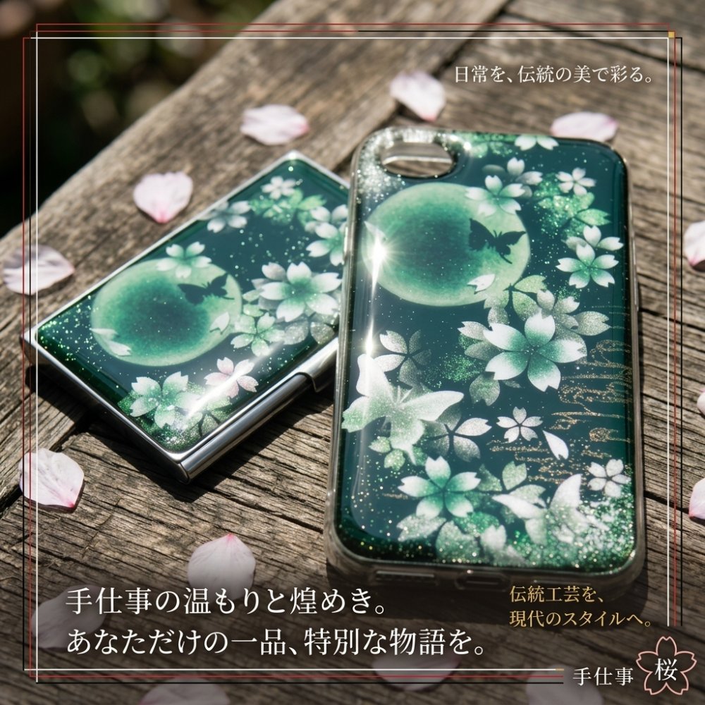 【全機種対応】スマホケース『伊』名入れ 送料無料 和柄 和風 桜 職人 伝統工芸 ハンドメイド ハードケース 手帳型 iPhone 17 Xperia AQUOS Android 各機種対応