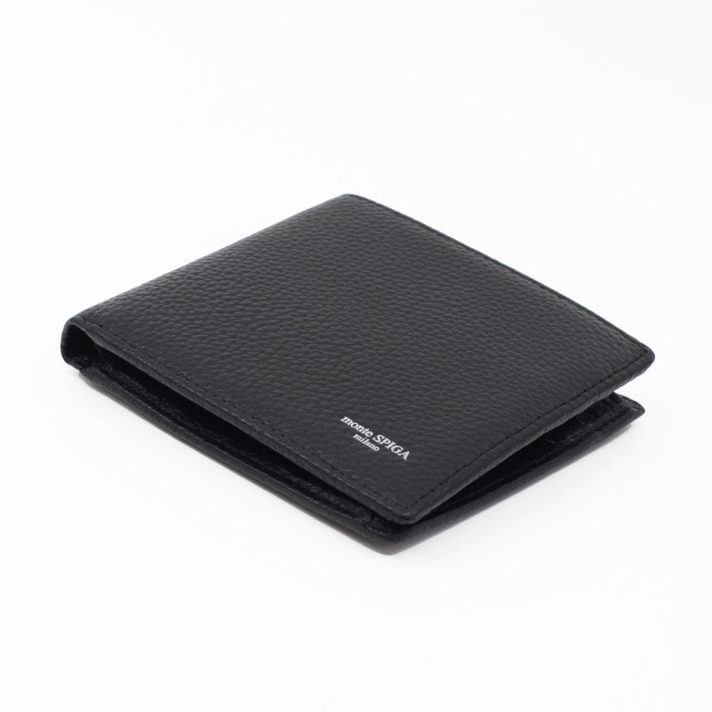 モンテスピガ　monte SPIGA　二つ折り財布　MOSMSP104BK　ブラック　黒　レザー　牛革　ウォレット