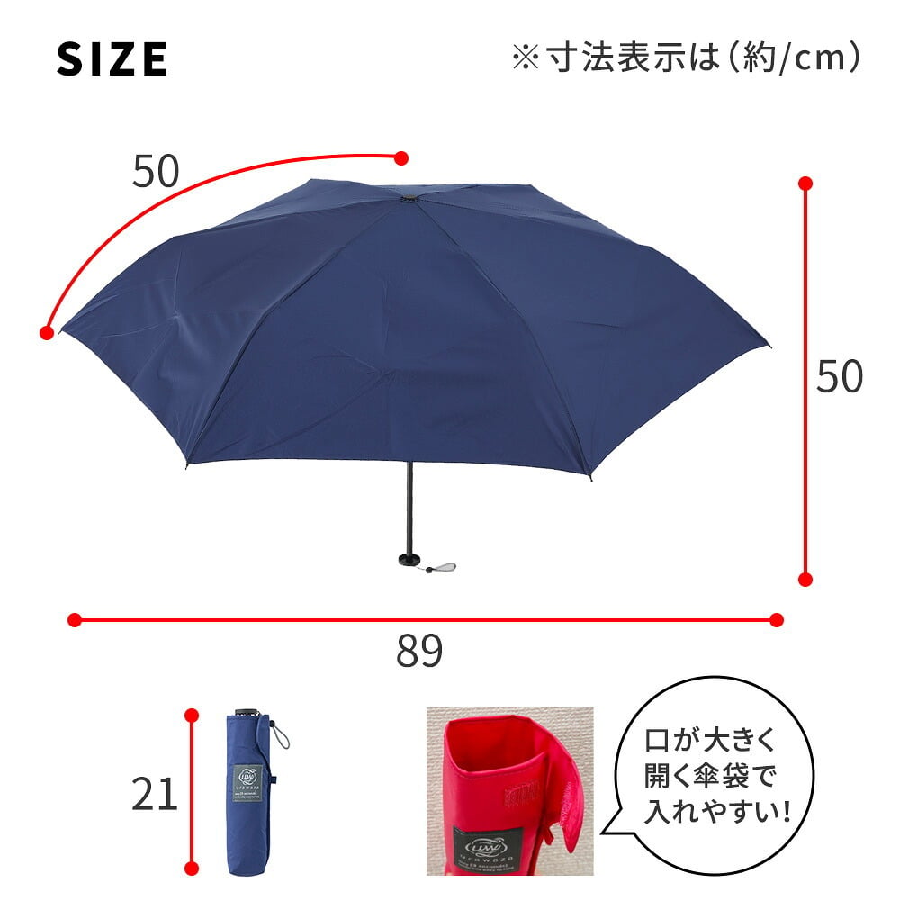 軽量 折りたたみ傘 ウラワザ urawaza slim 50cm MURS50 3秒でたためる 傘 日傘 兼用雨傘 熱中症対策 遮光 遮熱 晴雨兼用 おしゃれ コンパクト UVカット エレガント 晴雨兼用 メンズ　レディース 男女兼用 ギフト