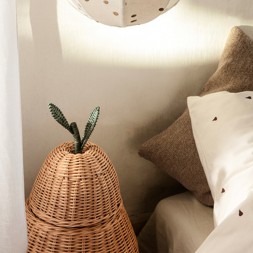 ferm LIVING ファームリビング Pear Braided Storage 洋ナシのカゴ Lサイズ おしゃれディスプレイ 北欧 雑貨 インテリア バスケット ラタン カゴ 飾り 収納 玄関 リビング プレゼント ギフト おすすめ
