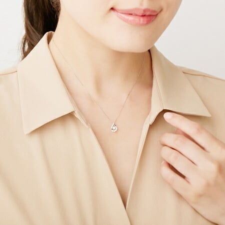 【無料ラッピング】  カナルヨンドシー Canal 4℃ ネックレス K10 ホワイトゴールド ネックレス キュービックジルコニア レディース ブランド 正規品 新品 ギフト プレゼント 人気 おすすめ 誕生日 記念日 クリスマス 送料無料