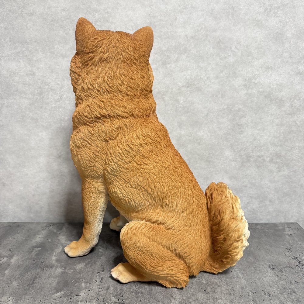 置物 お座りにっこり柴犬 大 グッズ 高さ52.5cm woobia ウービア 大きい 大型 おしゃれ ガーデン インテリア オブジェ 可愛い プレゼント 北欧 玄関 雑貨 動物 モダン 庭 ギフト 屋外 家 リアル 玄関先 ガーデンオーナメント ガーデニング 犬 いぬ 柴