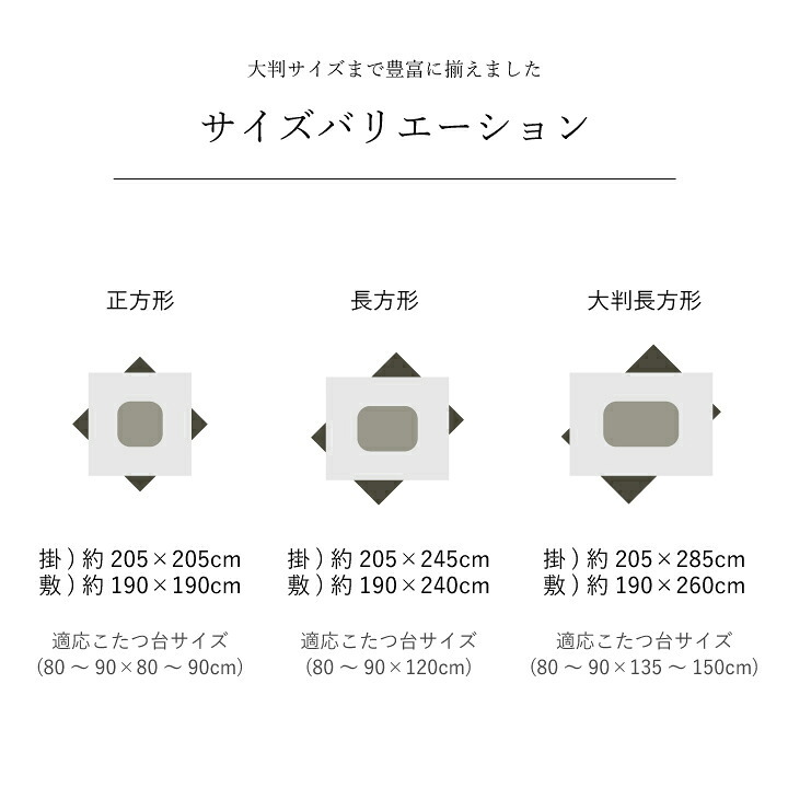 日本製 こたつ布団 こたつ厚掛敷 セット 和柄 長方形 約 205×245cm ポリエステル 綿 フランネル こたつ掛布団 こたつふとん コタツ掛け布団 コタツ掛布団 こたつ用品 冬用 冬物 寝具 寝室用品 インテリア 綿100% 手洗い 柔らか