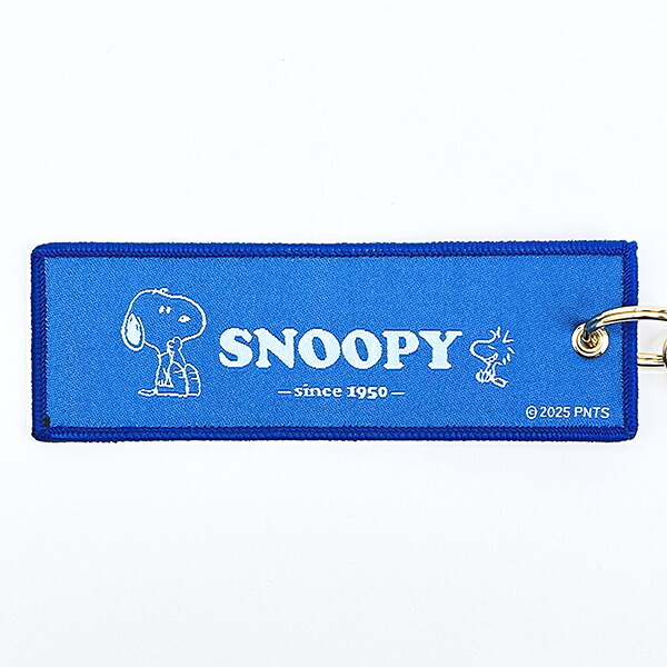 スヌーピー 織りキーホルダー ブルー チラシ Myselect SNOOPY