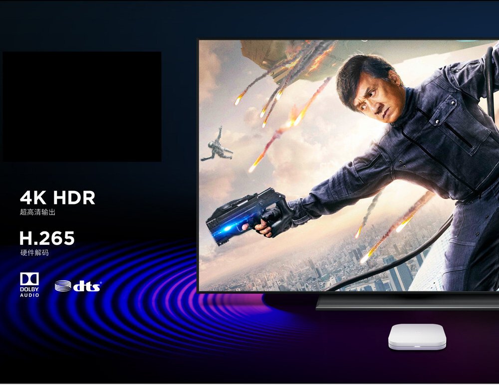 【当店限定USBメモリ付】オリジナルセット Xiaomi Box 4S+USB 小米盒子4S  MDZ-25-AA TVボックス 中国境内テレビの番組と映画と現場放送 中国番組 リモコン 【中級者向け・設定サポートなし】