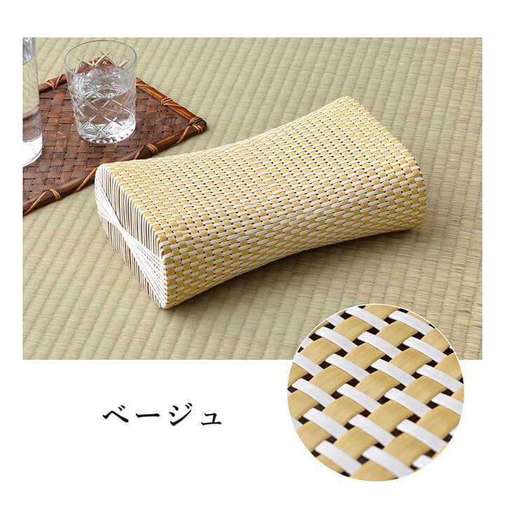 枕 まくら PPまくら PP枕 籐枕風 ピロー 通気性 蒸れない ポリプロピレン 軽い 丈夫 手編み 約30×20cm 通気性の良いポリプロピレン枕 枕寝具 寝具用品 寝室用 寝室用品 インテリア ひんやり ベージュ ブルー レッド