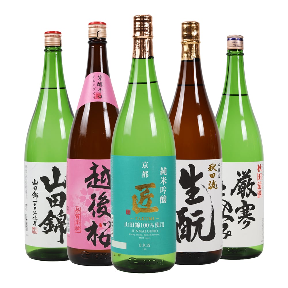 冬ギフト プレゼント お酒 ドリンクギフト おしゃれ 日本酒  三つ星 純米吟醸1本・本醸造1本・普通酒3本 飲み比べ  1800ml×5本セット  冷酒 お酒 ギフト 酒 誕生日 プレゼント