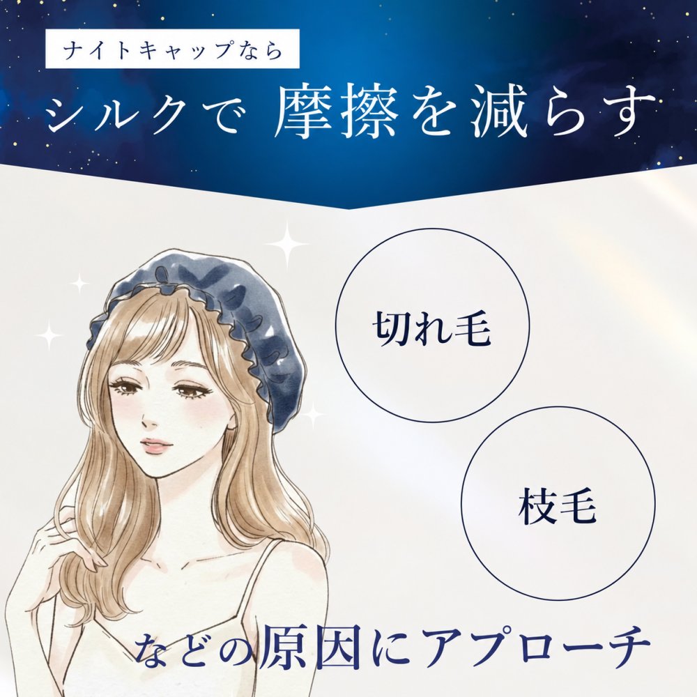 【Utukky公式】シルク100% ナイトキャップ 56cm ロングヘア用 髪の摩擦ケア 就寝用ヘアケア 高級感のある美容ギフト 誕生日 母の日 クリスマス ホワイトデー 退職祝い 就職祝い 女性 彼女 妻 母 娘 友達へのプレゼント