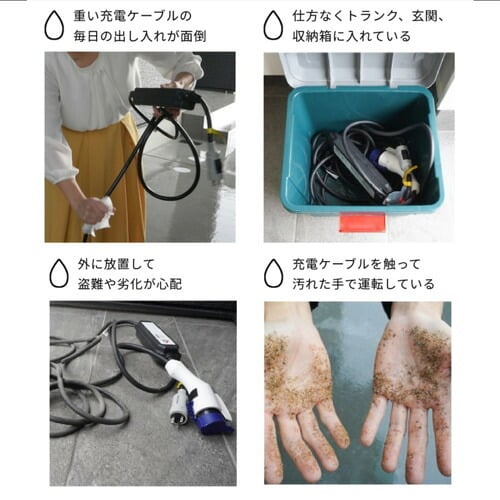 家庭用 EV充電器 EVボックス EV車 屋外設置 防水 盗難防止 壁掛け 日本製 電気工事不要 省スペース