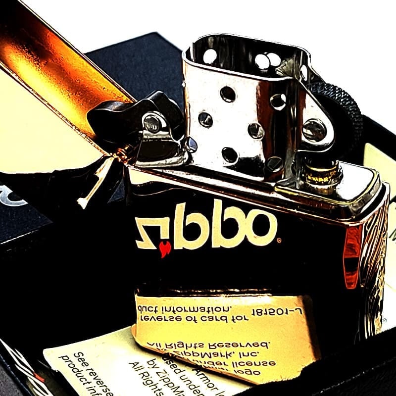 ZIPPO ライター アーマー ピンクゴールド 三面彫刻 ストリームエングレーブ ジッポ アラベスク 鏡面仕上げ 両面加工 シャインレイカット 重厚 メンズ レディース おしゃれ 高級 ギフト プレゼント