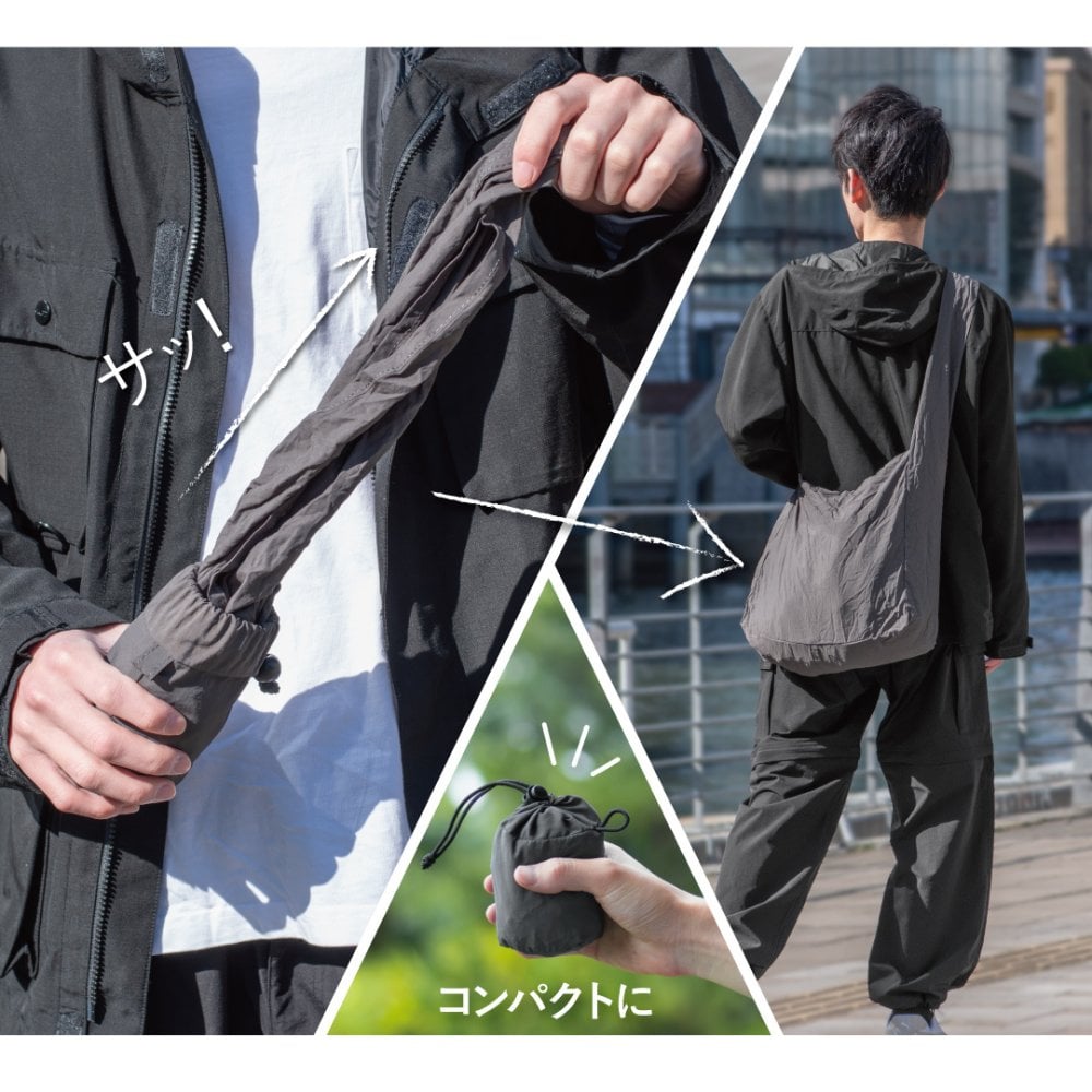 ショルダーバック 折り畳み メンズ ノマドスリング お出かけ 買い物 旅行 スリングバッグ シンプル コンパクト 斜め掛け エコバッグ 軽量 大容量 Tav-051