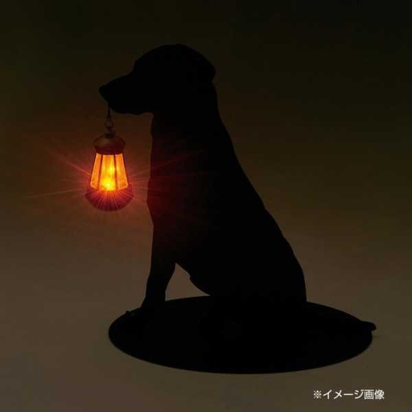 ソーラーライト 屋外 おしゃれ シルエット ドッグ 犬型 LED ガーデンライト 玄関灯 庭 玄関 エントランス 防雨 ガーデニング 雑貨 置物 オブジェ ライト センサーライト 自動点灯 セトクラフト