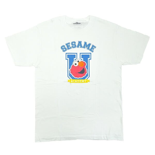 セサミストリート エルモ ユニセックスTシャツ(S) ホワイト アパレル