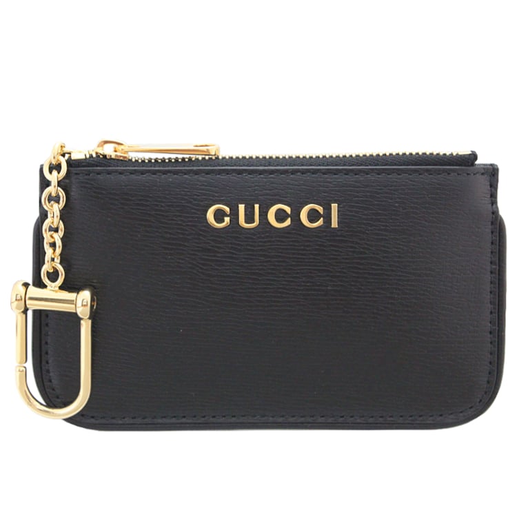 【希少モデル】グッチ GUCCI コインケース 小銭入れ カードケース レディース メンズ キーフック付き 黒/ブラック 790102 ブランド  ギフト プレゼント【送料無料】