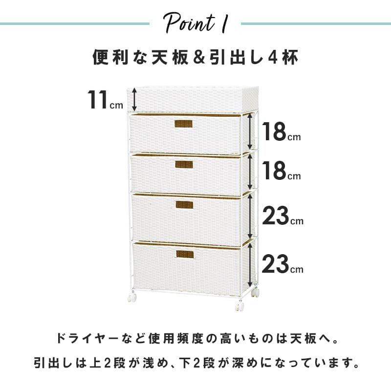 ラック ランドリー 5段 幅60.5cm カゴ 洗濯かご 4個つき 洗濯機 収納 おしゃれ スリム 縦型 洗濯機収納 ランドリー収納 ホワイト グレー 収納棚 洗濯物 洗面所 脱衣所 新生活