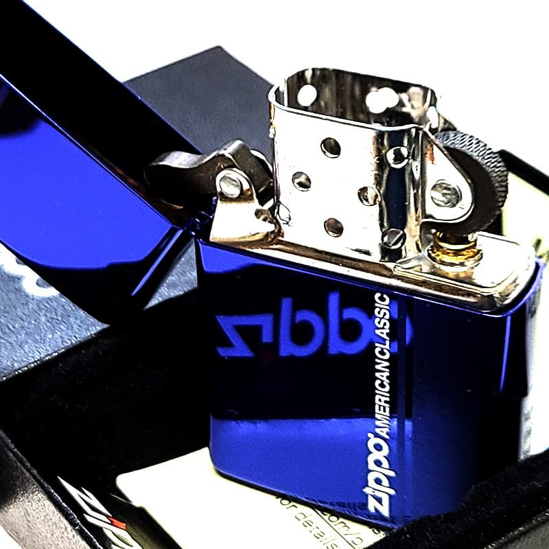 ZIPPO スマートライン イオンブルー ジッポ ライター ロゴ 青 かっこいい シンプル メンズ おしゃれ ギフト プレゼント