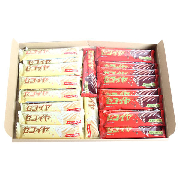 (全国送料無料)お菓子 詰め合わせ フルタ製菓 セコイヤチョコレート＜ミルク＞(15コ)＆セコイヤチョコレート＜ホワイト＞(15コ)当たると良いねセット メール便 (omtmb9148z)【お菓子 お試し 個包装 駄菓子 おつまみ 子ども会】