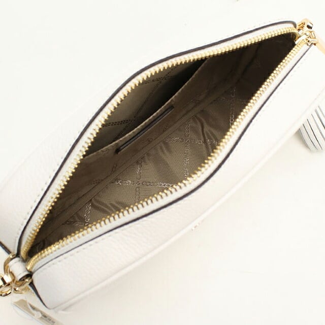 マイケルコース 斜め掛け ショルダーバッグ レディース ブランド MICHAEL KORS JET SET  レザー 32F7GGNM8L ホワイト