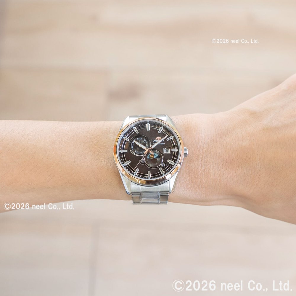 オリエント ORIENT コンテンポラリー Contemporary オリエントストレット サンアンドムーン SUN ＆ MOON 自動巻 腕時計 RN-AK0313Y Orient Stretto【2026 新作】