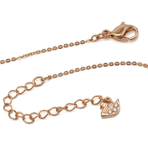 SWAROVSKI スワロフスキー ネックレス 5204133 Swan アクセサリー ブラック ローズゴールド