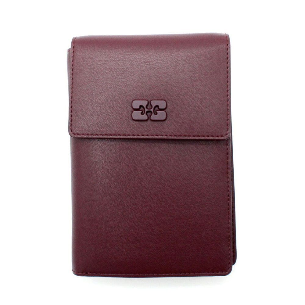 ガニー GANNI 財布 小銭入れ付き 二つ折り財布  B3010134-436 Bou Travel Wallet レディース バーガンディ 海外正規品