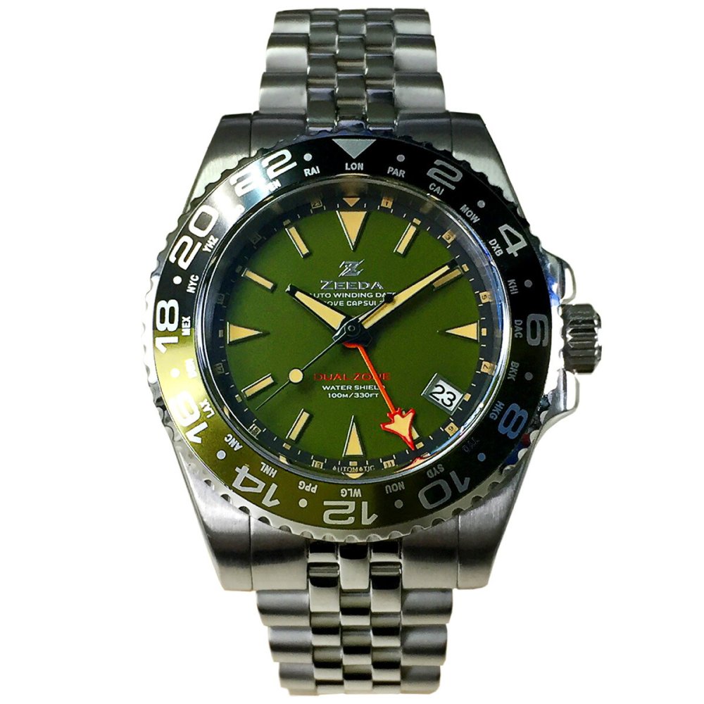 ジーダ ZEEDA デュアルゾーン DUAL-ZONE FLD 腕時計 メンズ 自動巻き GMT DU-KH
