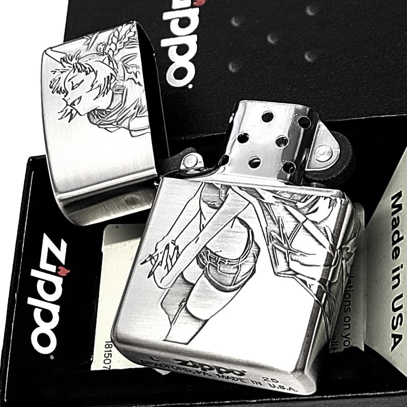 ZIPPO ライター アニメ よふかしのうた Season2 七草ナズナB ジッポー シルバー エッチング彫刻 両面加工 可愛い キャラクター かわいい メンズ レディース ギフト プレゼント