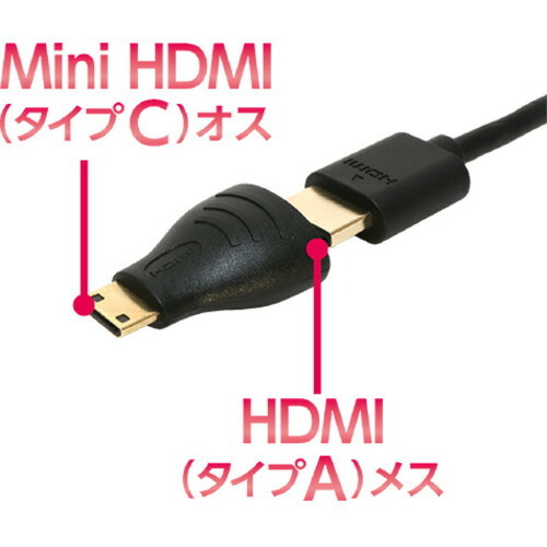 ミヨシ DYA-ANC HDMI-Mini HDMI変換アダプタ