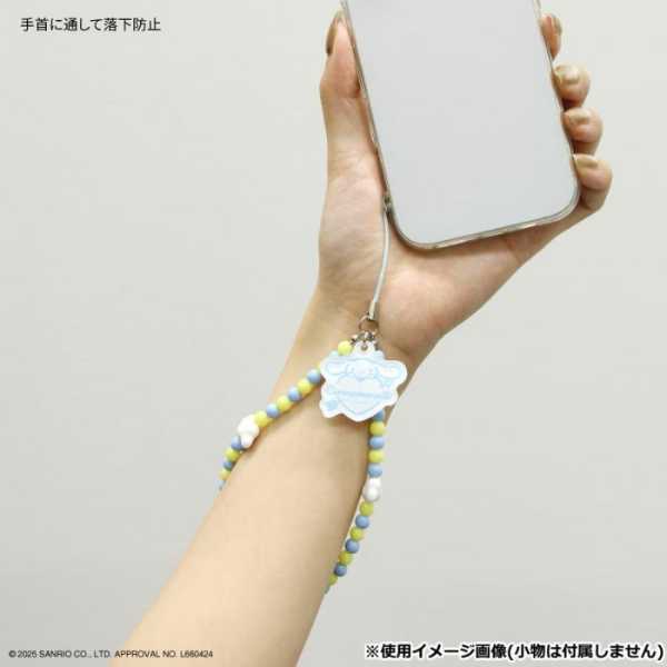 サンリオ モバイルハンドストラップ シナモロール ビーズ スマホストラップ 落下防止 腕掛け おしゃれ かわいい キャラクター グッズ 雑貨 携帯ストラップ キーホルダー サンリオ正規ライセンス品