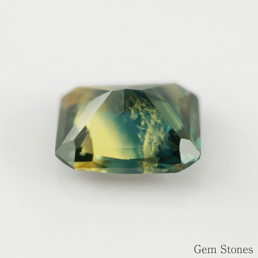 非加熱 バイカラーサファイア 1.33ct ルース 宝石 裸石 サファイア グリーン イエロー ジュエリー オリジナル 制作 コレクション 誕生石 9月 記念 お守り クリスマス 誕生日 プレゼント