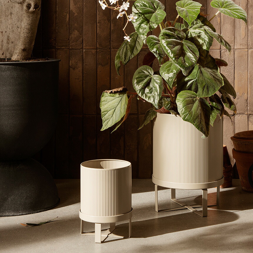 ferm LIVING ファームリビング Bau Pot バウポット S プランター 北欧おしゃれ 鉢 鉢カバー 底穴あり 室内 室外 プランターカバー プランタースタンド 台 ガーデニング雑貨 ガーデン雑貨