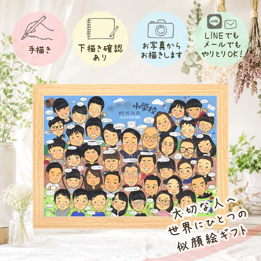 閉校記念のギフトに、大切な思い出を似顔絵で残しませんか。 贈り物 閉校記念 似顔絵 手描き ギフト プレゼント 名入れ 閉校記念 記念 思い出 廃校 学校 大人数 地域 先生 同窓会 卒業生 名入れ 下書き確認 修正無料 一生もの そっくり 実績多数 宝物 閉校記念 宝物 廃校 一生もの メモリアル イラスト 節目 感動 キレイ 引っ越し オーダーメイド 大量注文 お祝いの品 サプライズ 色紙