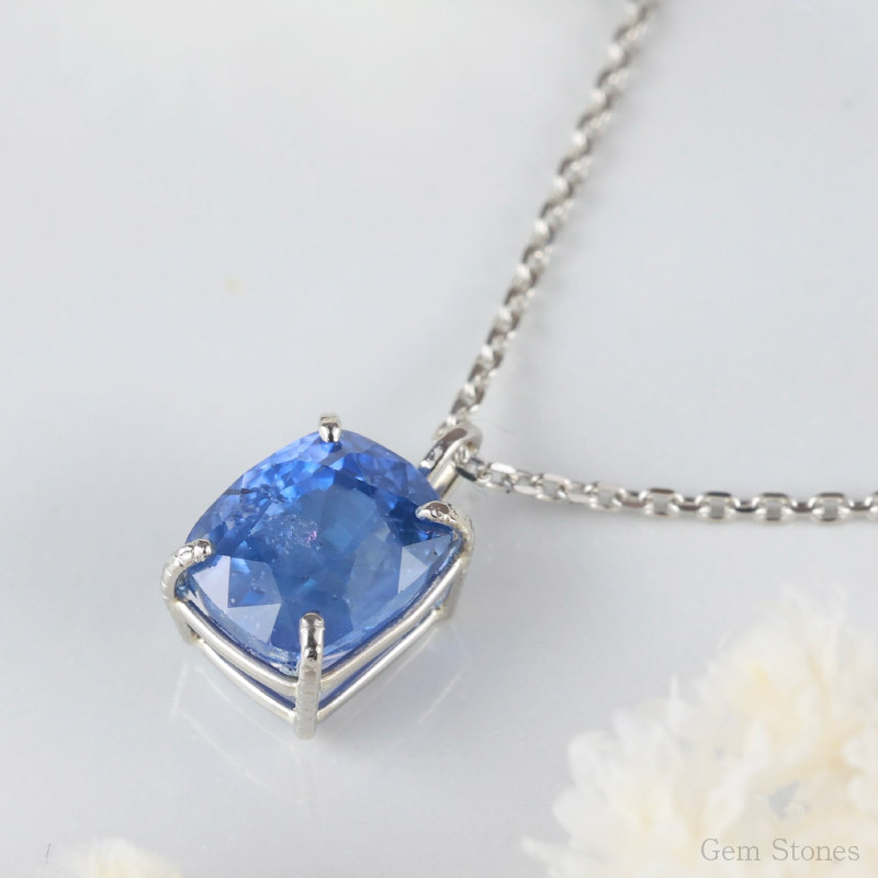 【完売致しました。】  非加熱 ブルーサファイア 1.61ct ネックレス ペンダント プラチナ Pt900 サファイアネックレス プラチナネックレス レディース 一粒ネックレス 9月 誕生石 サファイア ブルー プレゼント Drops