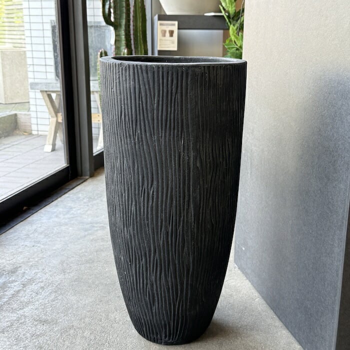 植木鉢 おしゃれ 大型 軽量 11号 鉢カバー KONTON コントン コーテス ラウンドハイ 縦長 トール 背が高い スリム 丸型 屋外 高級 北欧 モダン ナチュラル 観葉植物用 サボテン シンボルツリー 特大 玄関 テラス インテリア プランター 深型 セメント グレー