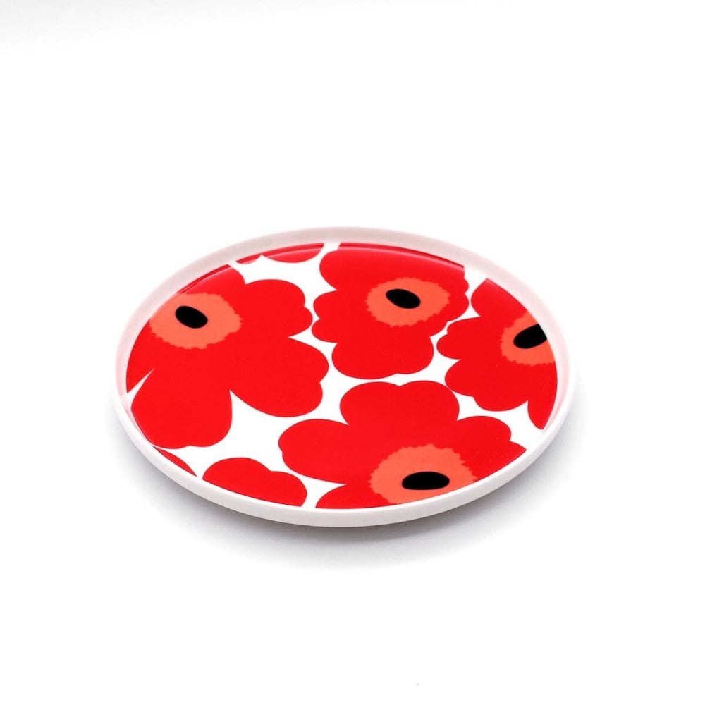 マリメッコ ウニッコ プレート 20cm ホワイト/レッド marimekko UNIKKO 皿 食器 ギフト 耐熱 電子レンジ対応 結婚祝い プレゼント 贈り物