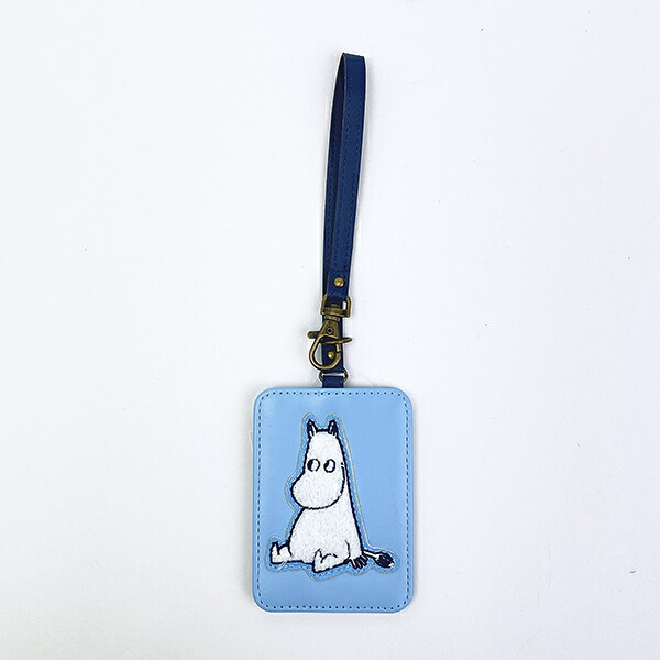 ムーミン サガラ刺?パスケース (ブルー) 定期入れ MOOMIN