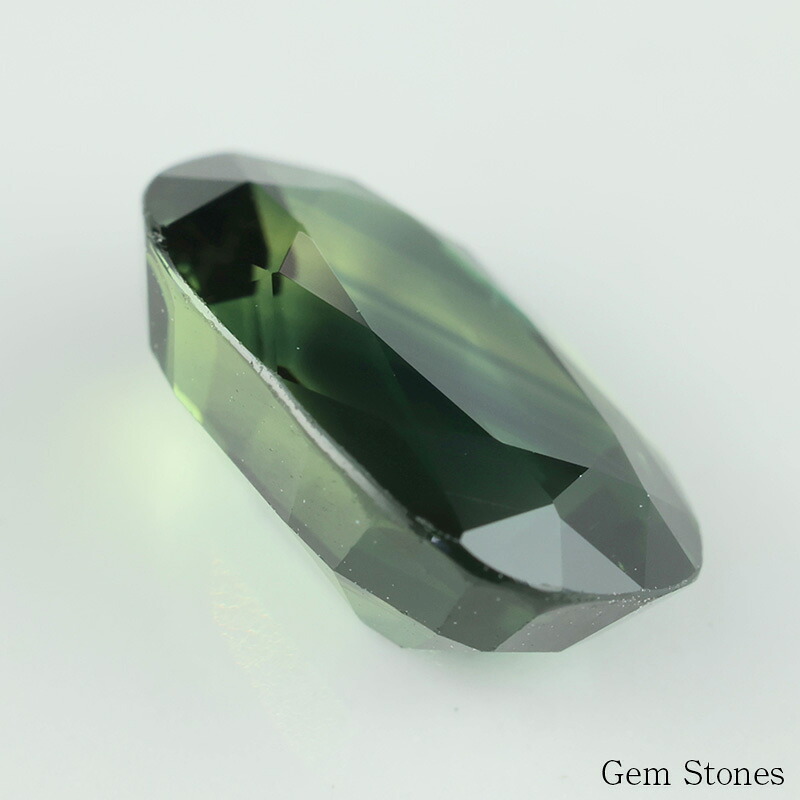 大粒 グリーンサファイア 3.790ct ルース 宝石 裸石 サファイア 緑 ダーク グリーン ジュエリー オリジナル 制作 コレクション 誕生石 9月 記念 お守り 誕生日