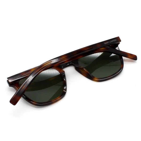 サンローラン サングラス SAINT LAURENT SL 28 SLIM-002 SL28-SLIM-002 ハバナ グリーン サングラス グローバルフィット メンズ レディース ユニセックス