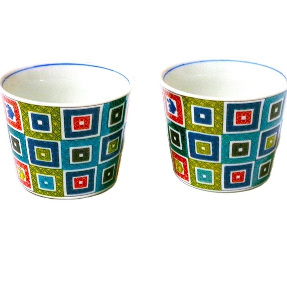 九谷焼　フリーカップ 猪口 名品コレクション/青郊窯（石畳）ペア【フリーカップ　酒器　湯呑み　プレゼント　おしゃれ　きれい　和食器ブランド】【御結婚御祝・内祝・新築御祝・還暦御祝・御礼・寿・ギフト包装可能】